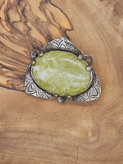 Vintage Scottish style brooch - The Triangle with Scottish gemstone.