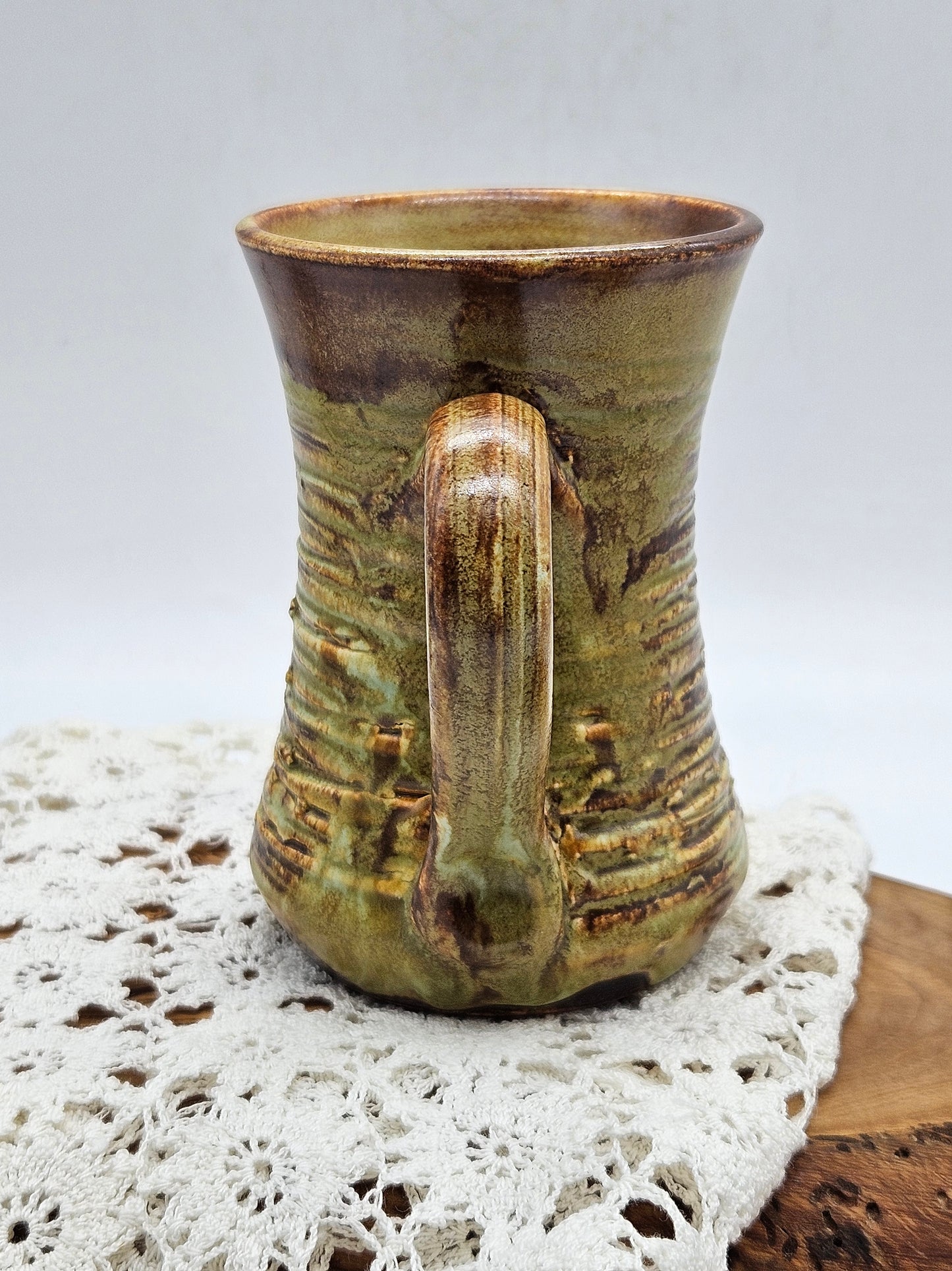 Unique vintage mug in medieval style, Tintagle Studio Pottery