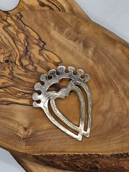 Vintage Celtic style brooch - Two Hearts Forever.