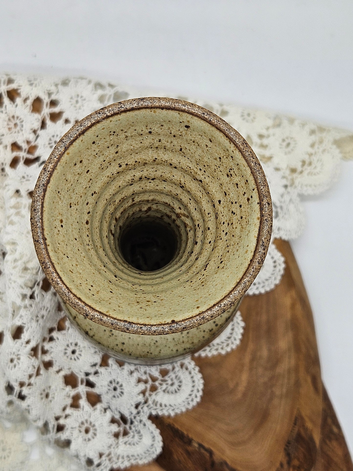 Vintage Large Medieval Style Goblet "Ears of Wheat", Studio Pottery