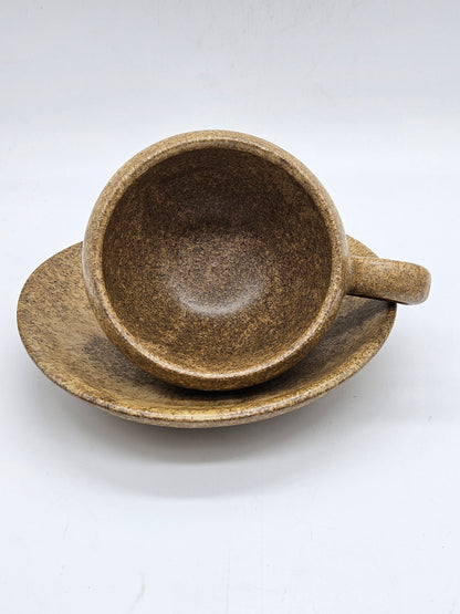 Studio Pottery vintage Tea/coffee pair medieval style, Kent ET8025