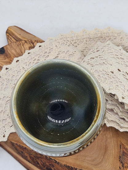 Studio Pottery fully Glazed Heavy Wine Goblet
