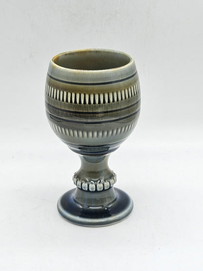 Studio Pottery fully Glazed Heavy Wine Goblet