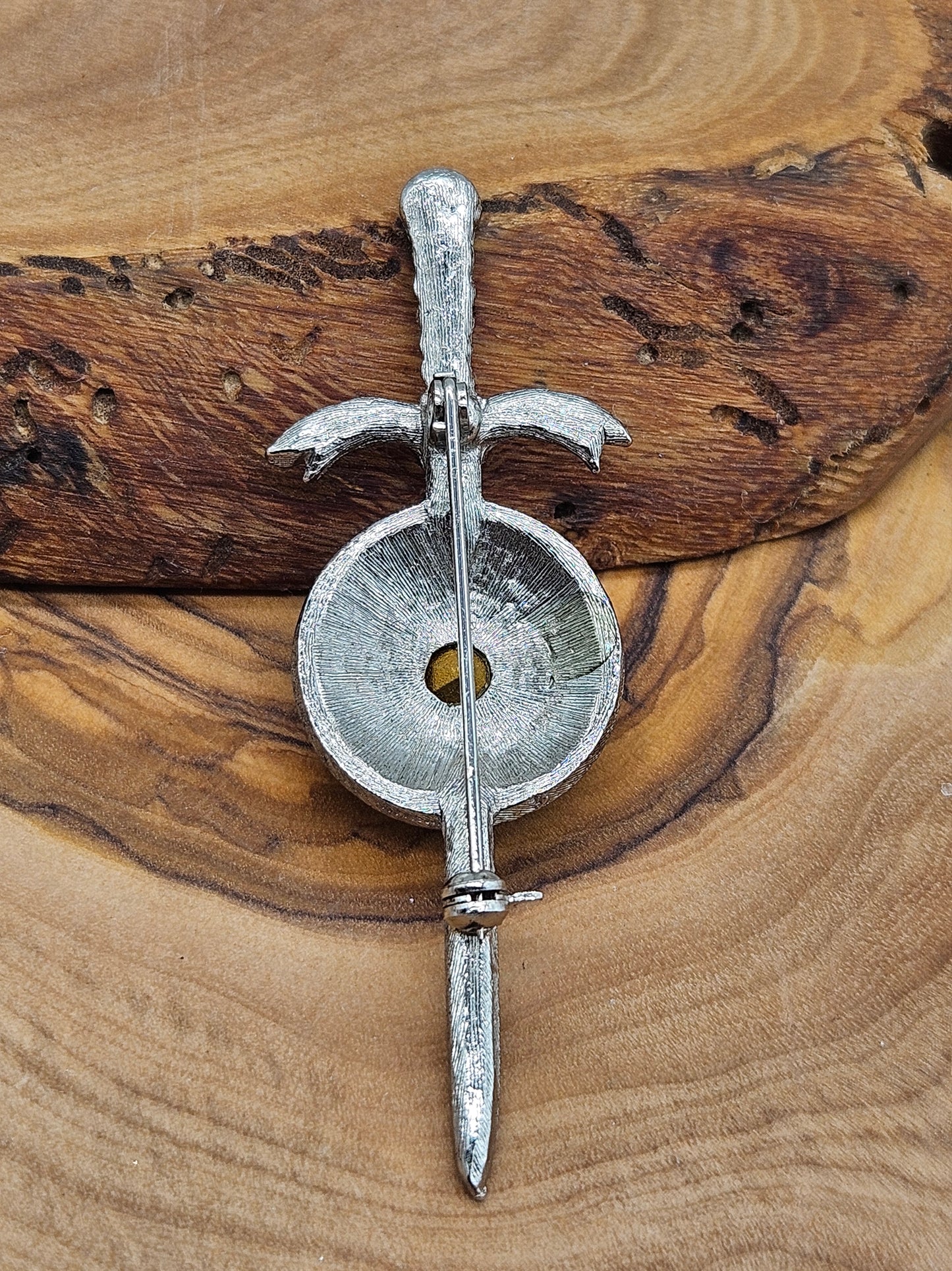 Vintage Scottish Pin Kilt Brooch Sword with Shield