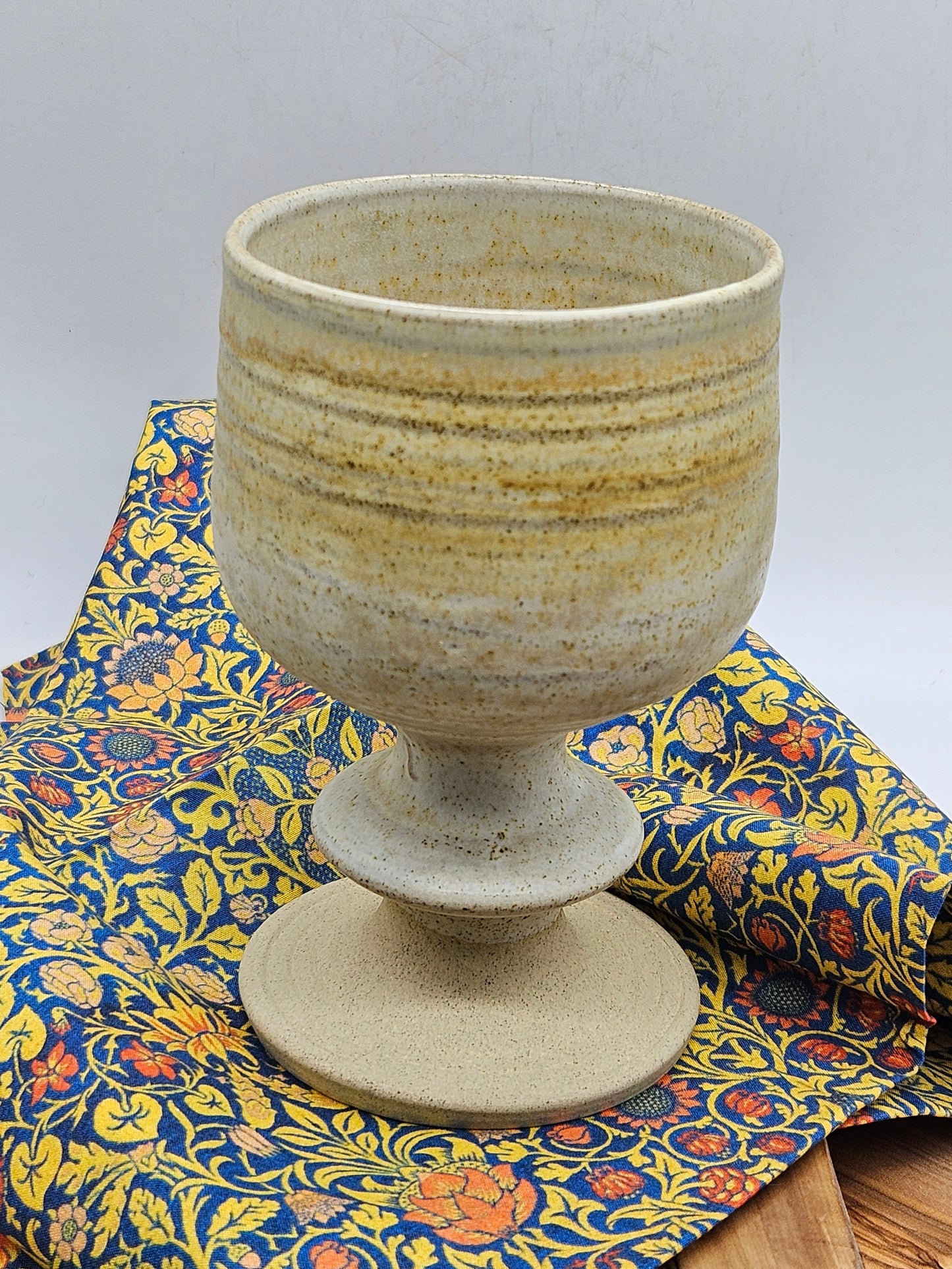 Vintage Studio Pottery Large Size Rustic-style Goblet, VGC
