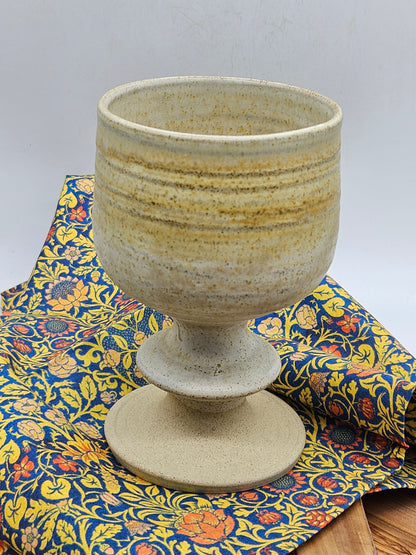 Vintage Studio Pottery Large Size Rustic-style Goblet, VGC