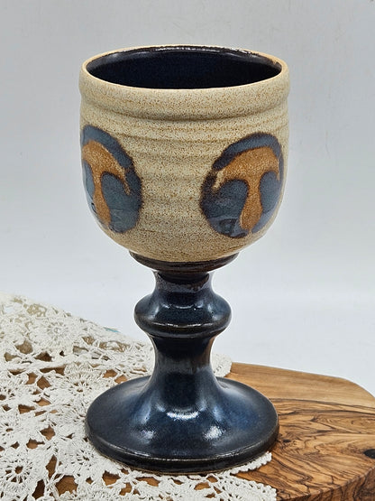 Vintage Studio Pottery Goblet Mushroom Magic, VGC