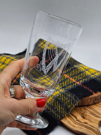 Vintage Irish Glass, Harp pattern, VGC
