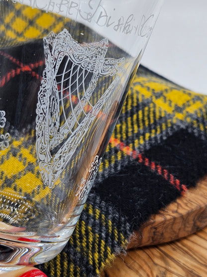 Vintage Irish Glass, Harp pattern, VGC