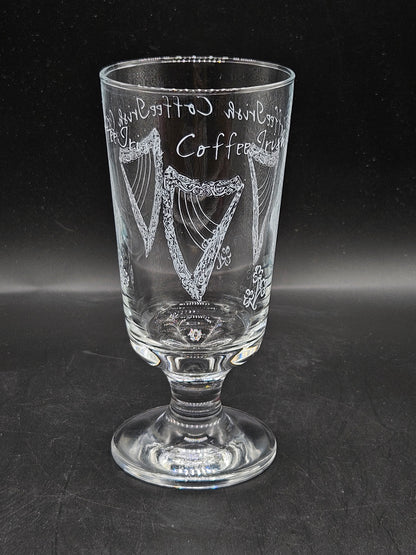 Vintage Irish Glass, Harp pattern, VGC
