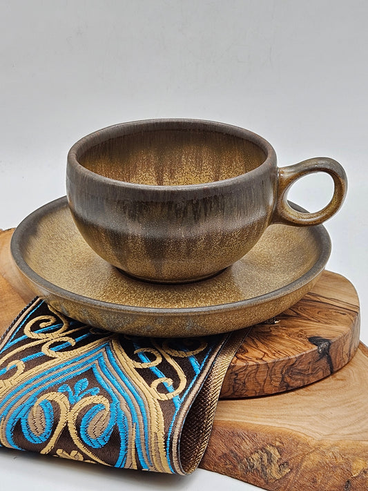 Vintage Denby Romany tea cup and saucer, VGC