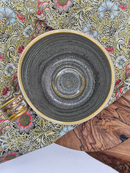 Vintage Studio Pottery Mug with inner glaze, Hand Thrown