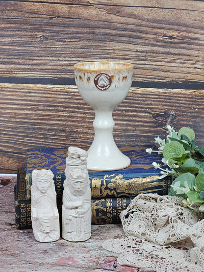 Vintage Studio Pottery Fully Glazed Milk Colour Goblet