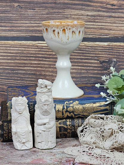 Vintage Studio Pottery Fully Glazed Milk Colour Goblet