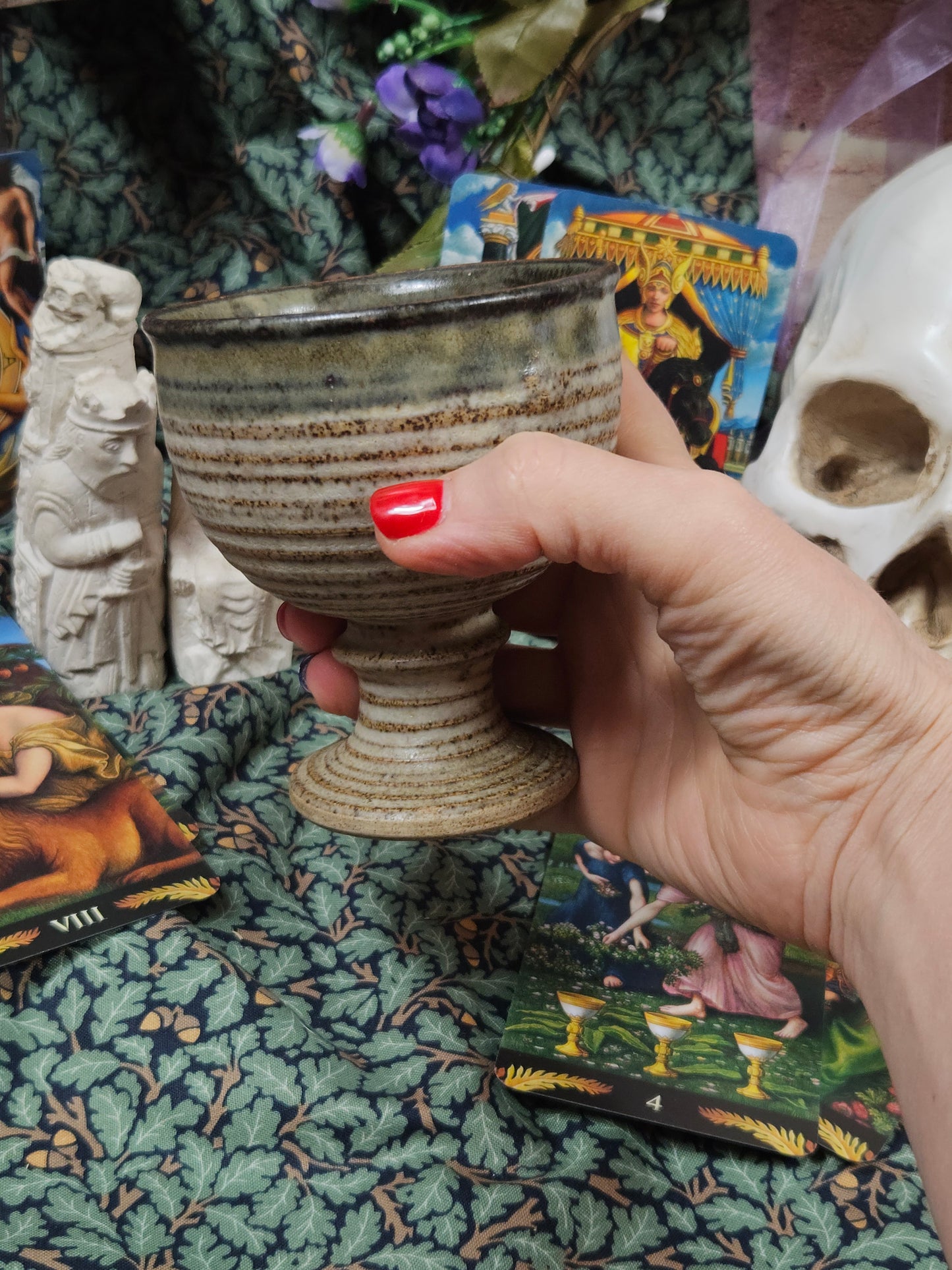 Vintage Studio Pottery Monastic style goblet with matt finish VGC N406
