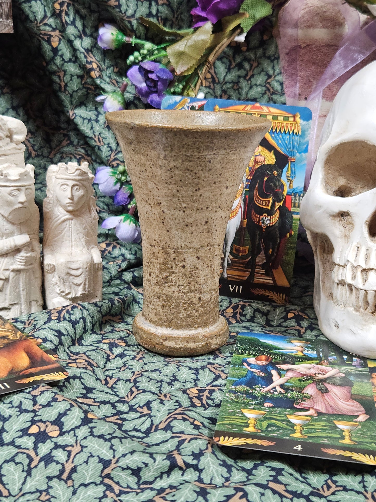 Vintage Studio Pottery unusual shape goblet with matt finish VGC N403