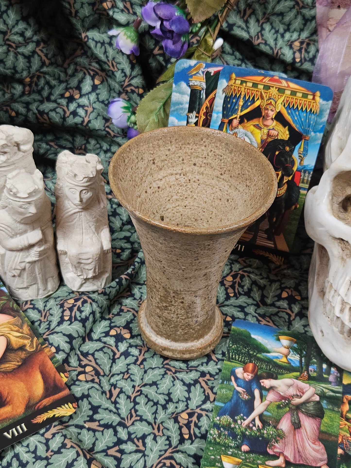 Vintage Studio Pottery unusual shape goblet with matt finish VGC N403