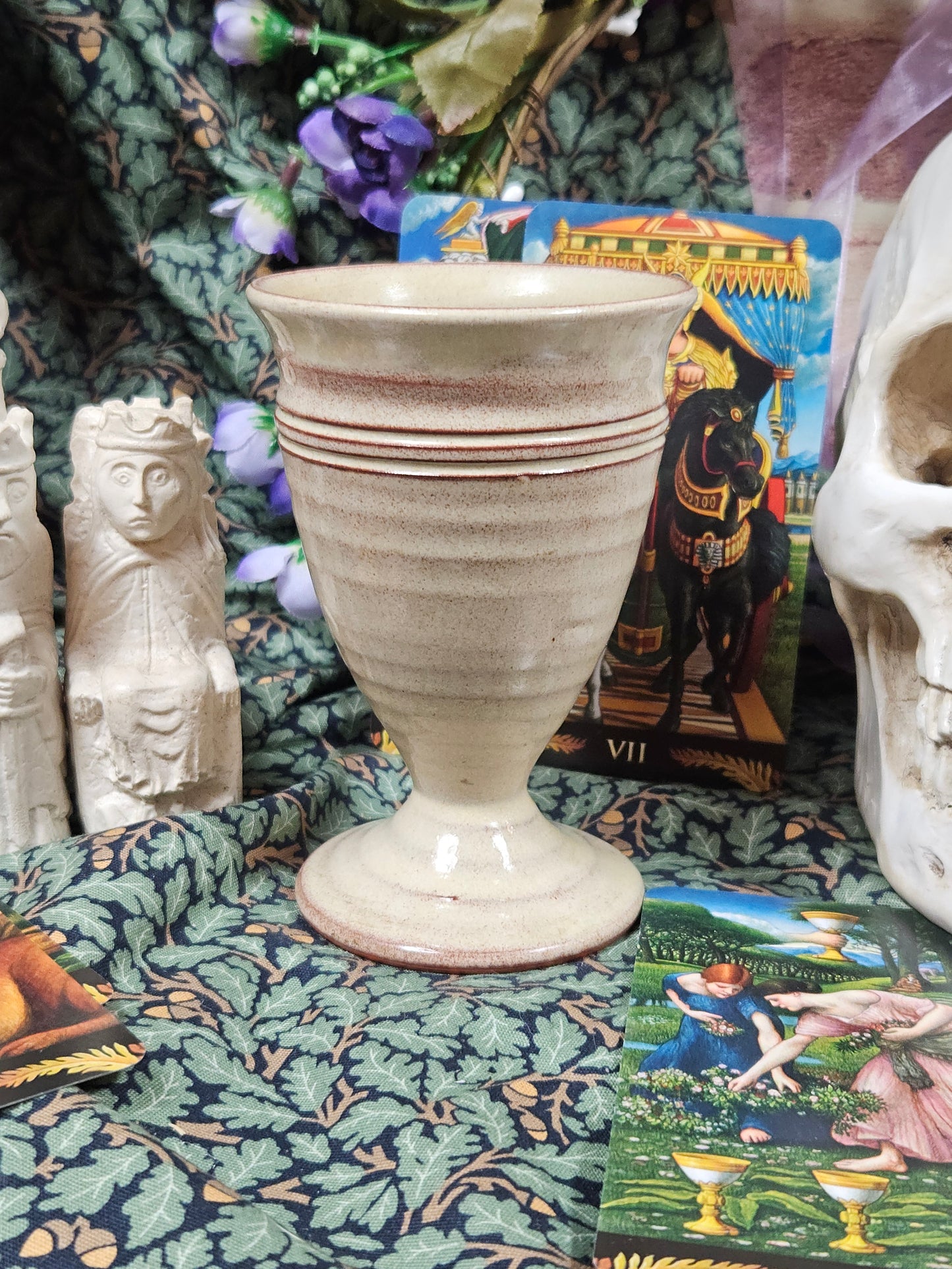 Vintage Studio Pottery elegant goblet with light gloss finish VGC N407