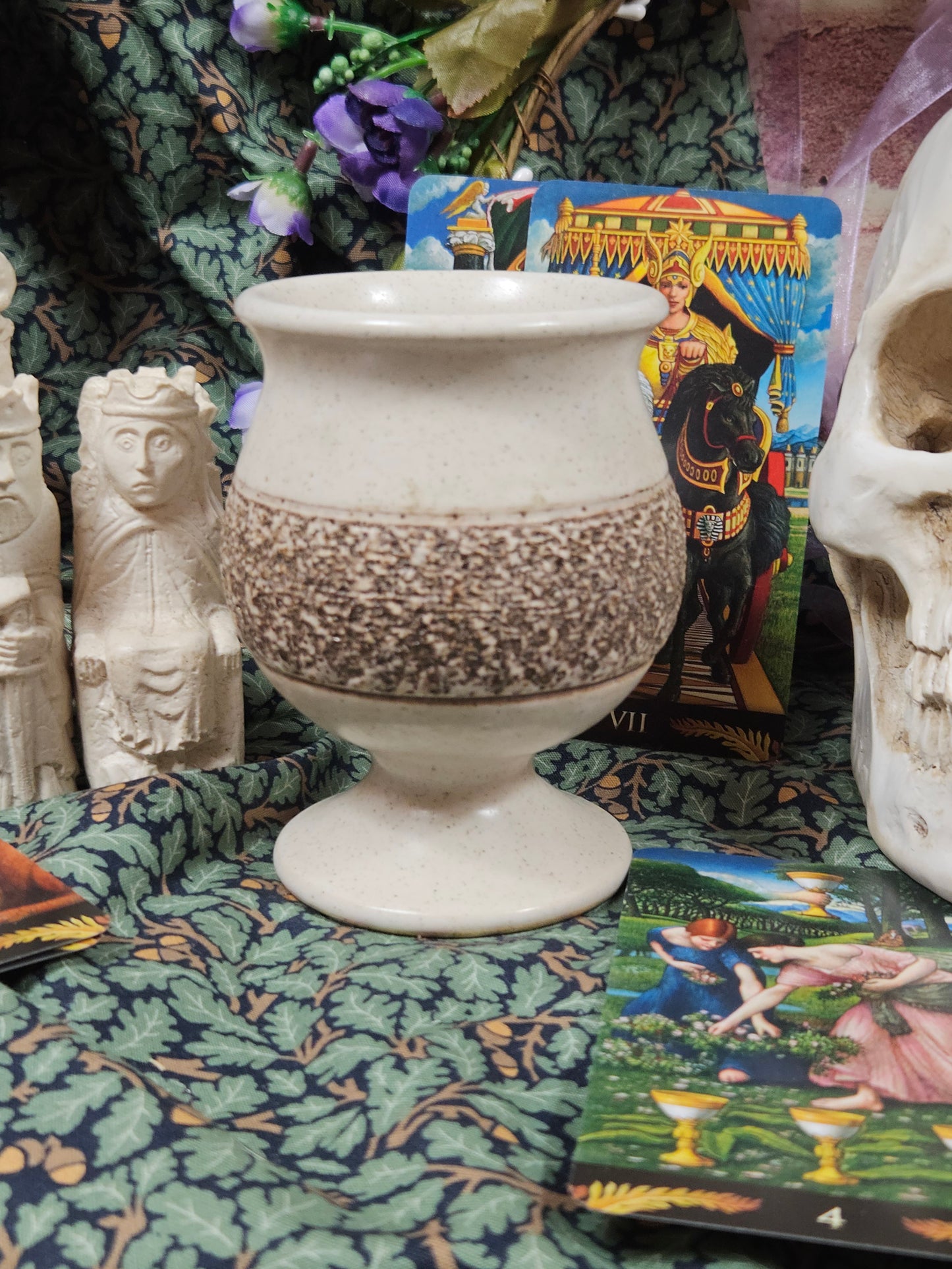 Vintage Studio Pottery tulip shape goblet with matt finish VGC N405