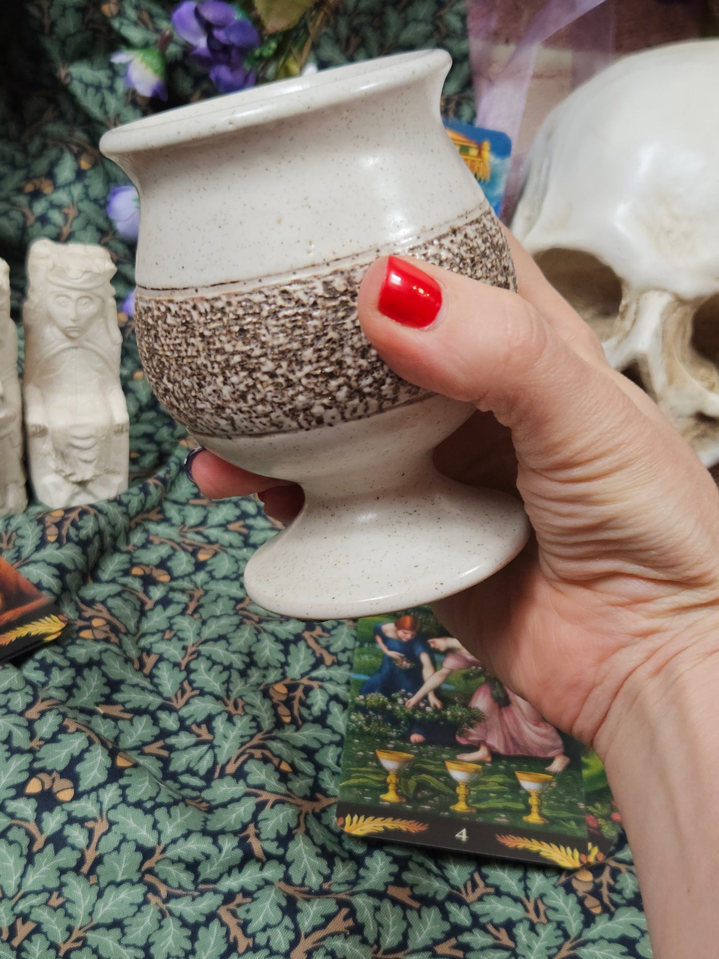 Vintage Studio Pottery tulip shape goblet with matt finish VGC N405